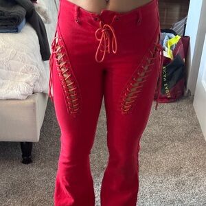 Viral Red Edikted Pants!